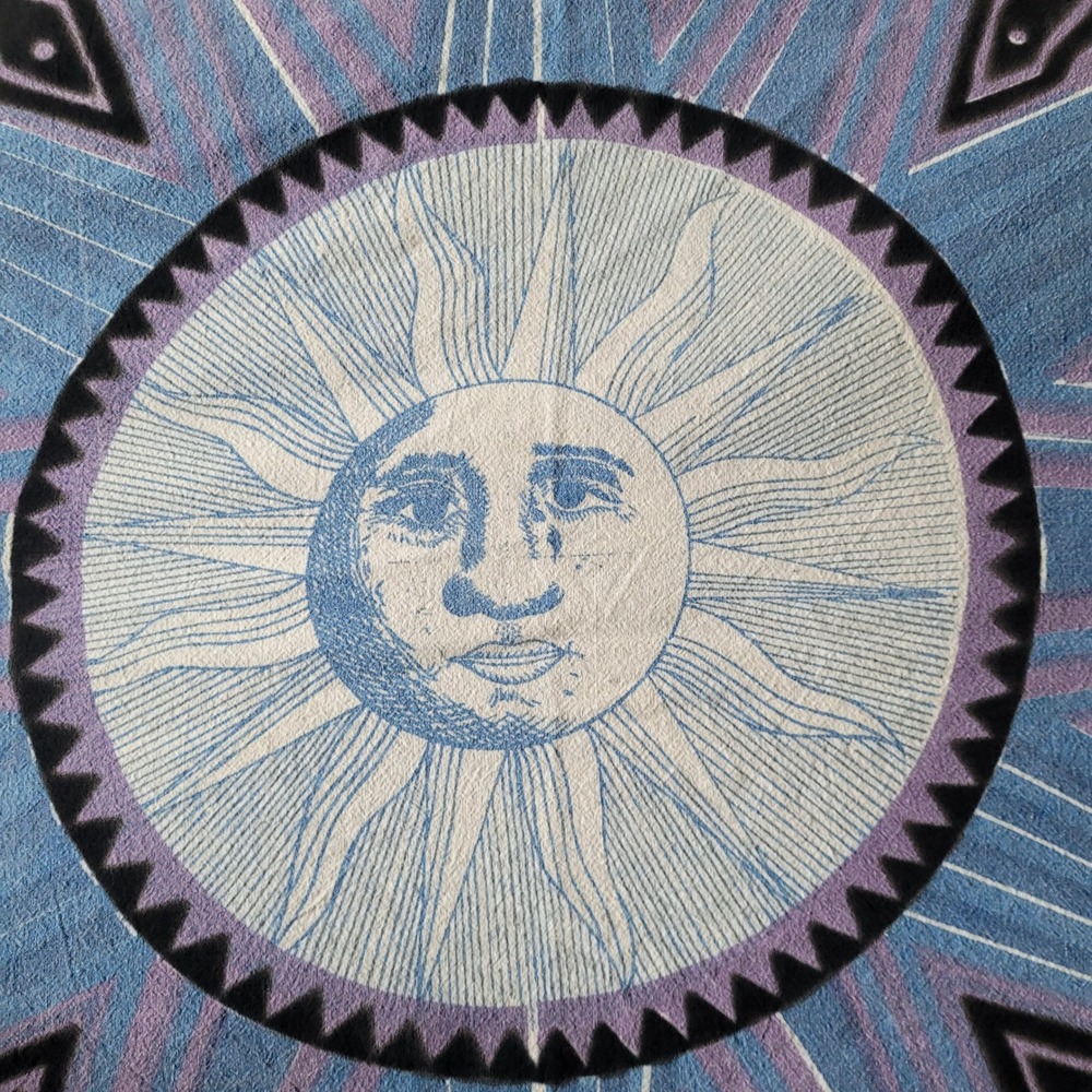 Celestial Sun Moon Stars Blue Purple Black Wall Hanging - Picture 7 of 11